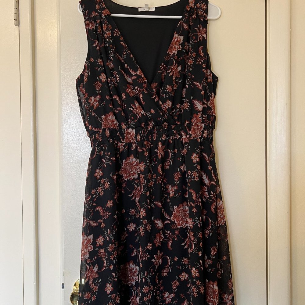Maurices Midi Faux Wrap Floral Dress